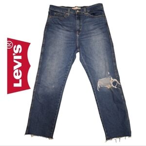 Levi's Wedgie Straight Indigo Distressed GUC *details in pics* Size 10